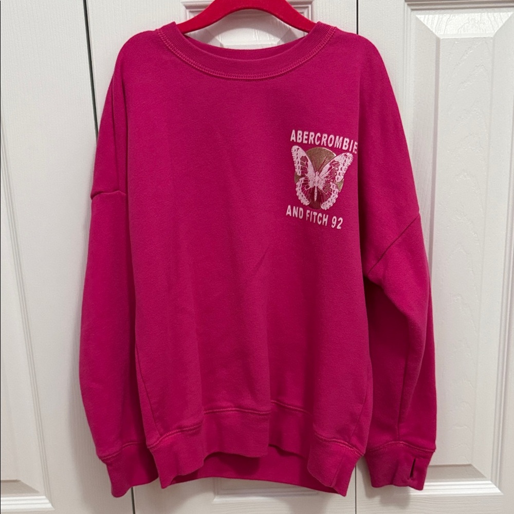 Abercrombie & Fitch Fuchsia Crew Neck Sweater
